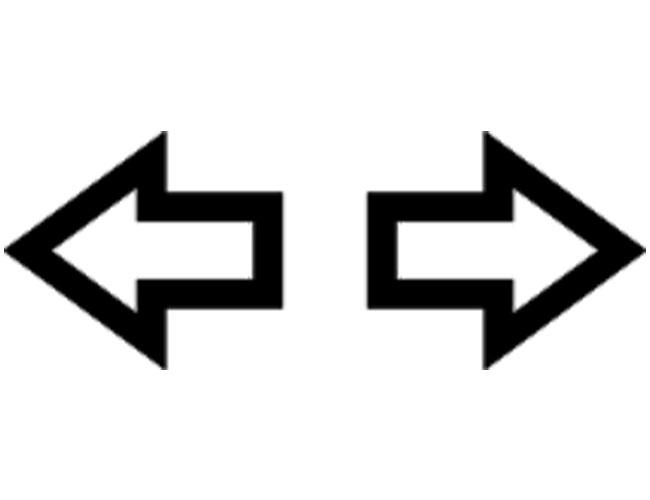 Simbolo indicatori di direzione Simbolo indicatori di direzione