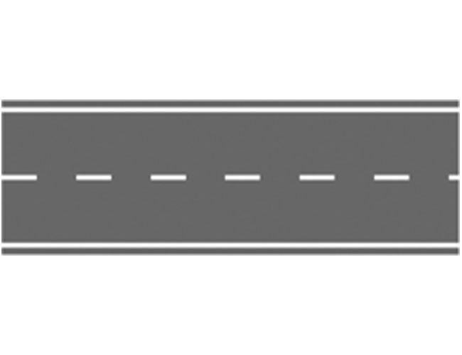Striscia bianca discontinua per strade a